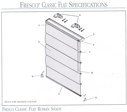 graber, fresco, classic, flat, roman shade, mission