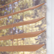 Comfortex Woodwinds Blind with 2" S-Curve Slats - Wood Tones