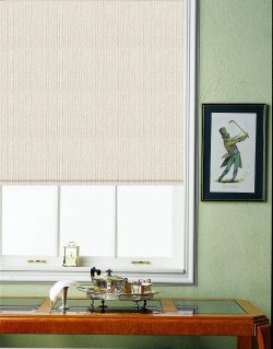 (*) Budget Custom Roller Shade with Continuous Loop Chain with Firenza Blackout Polyester Fabric