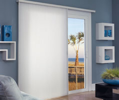 Comfortex Ovation Cellular Slider with Baritone Blackout Room Darkening Single Cell Honeycomb Fabric